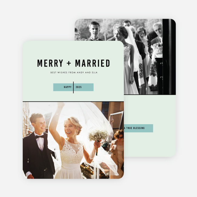 Wedding Bliss Holiday Cards - Blue