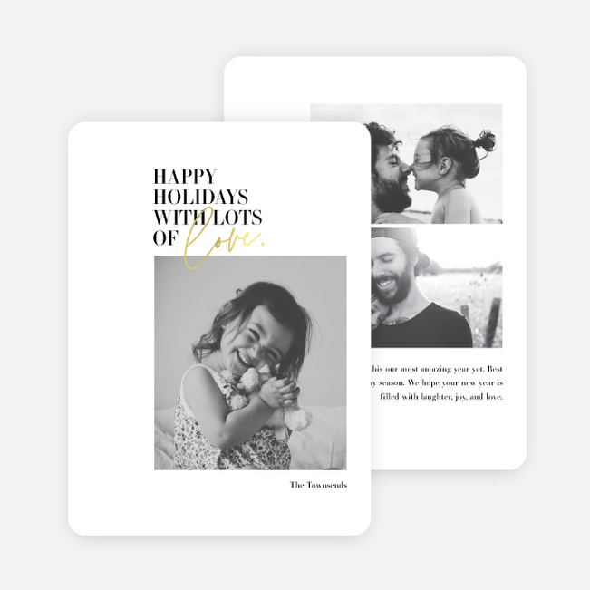 Foil Glow Together Holiday Cards and Invitations - Yellow