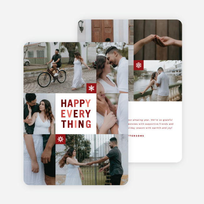 Happy Everything Holiday Cards and Invitations - Red