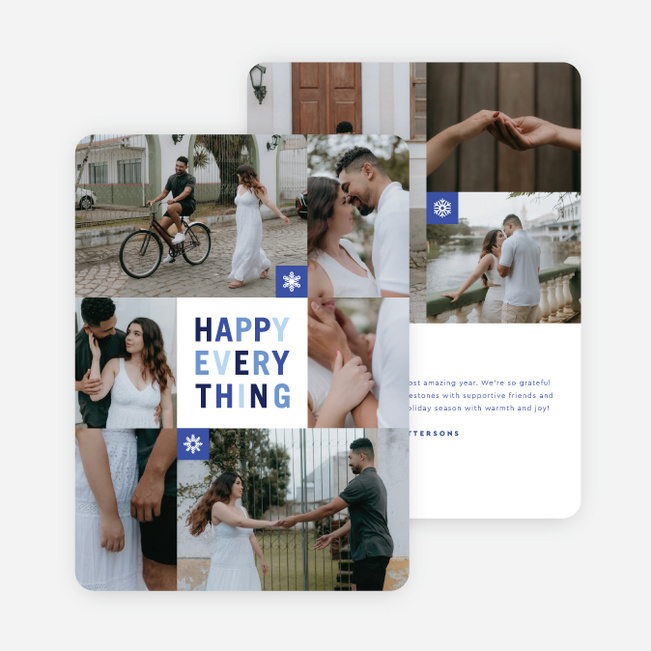 Happy Everything Holiday Cards and Invitations - Blue