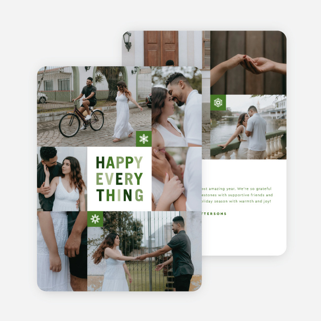 Happy Everything Holiday Cards and Invitations - Green
