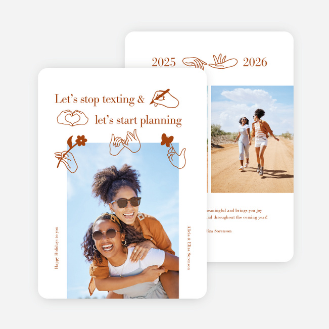 Time to Connect Holiday Cards and Invitations - Red