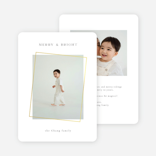 Foil As It Lands Christmas Cards - Yellow