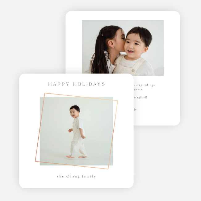 Foil As It Lands Holiday Cards and Invitations - Pink