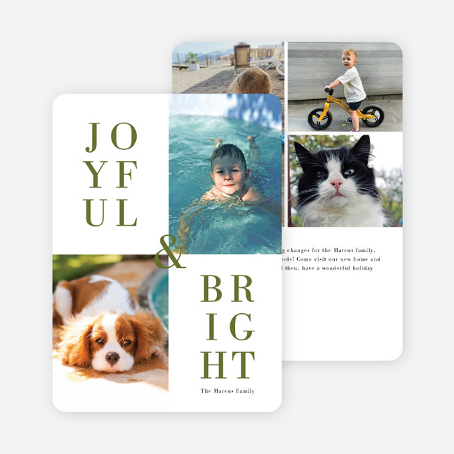 My Type Holiday Cards - Black
