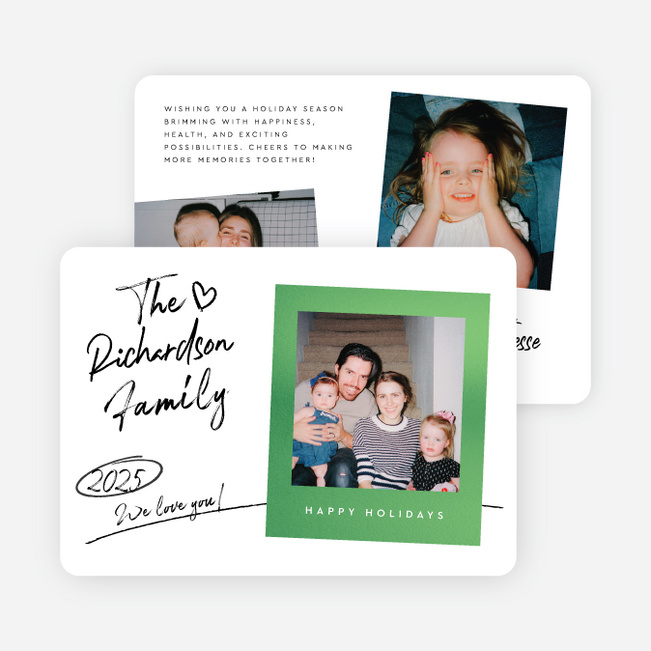 Picture This Holiday Cards and Invitations - Green