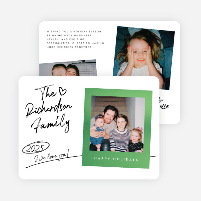 Picture This Holiday Cards and Invitations - Green