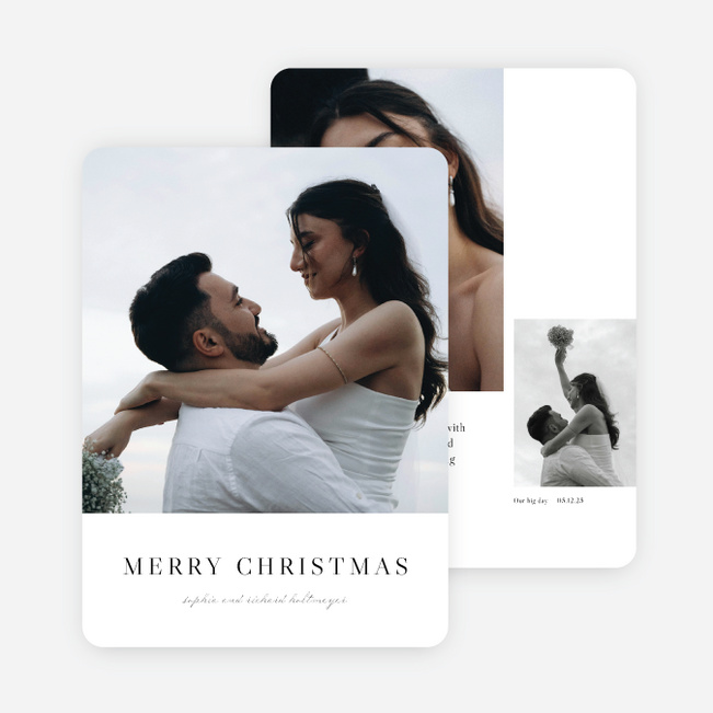 Married & Bright Christmas Cards - Black
