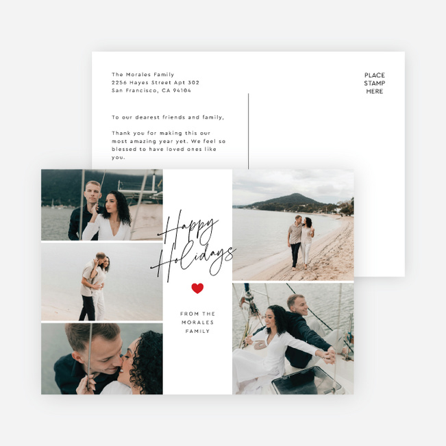 Writ in Warmth Holiday Cards and Invitations - Red