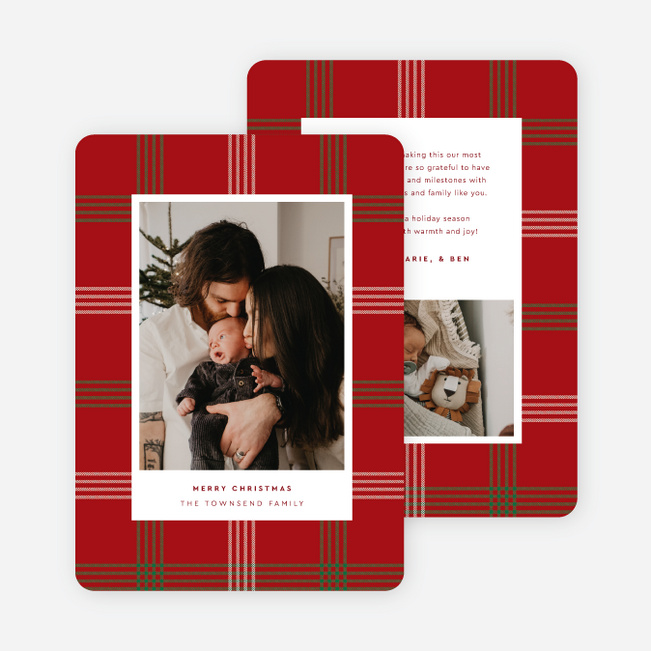 Feeling Plaid-tastic Christmas Cards - Red