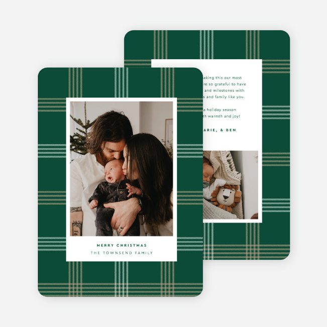 Feeling Plaid-tastic Christmas Cards - Green