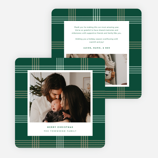 Feeling Plaid-tastic Christmas Cards - Green