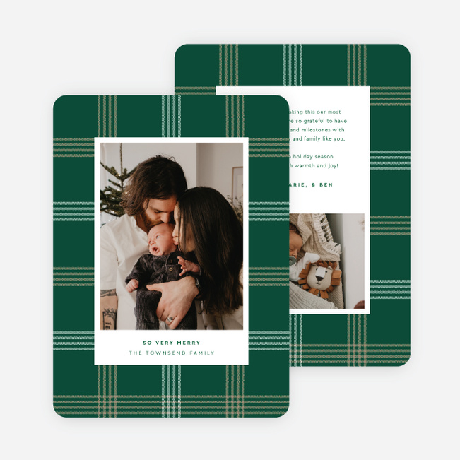 Feeling Plaid-tastic Holiday Cards and Invitations - Green