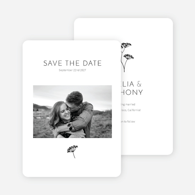 Herbal Promise Save the Date Cards - White