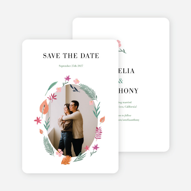 Love In Belize Save the Date Cards - White