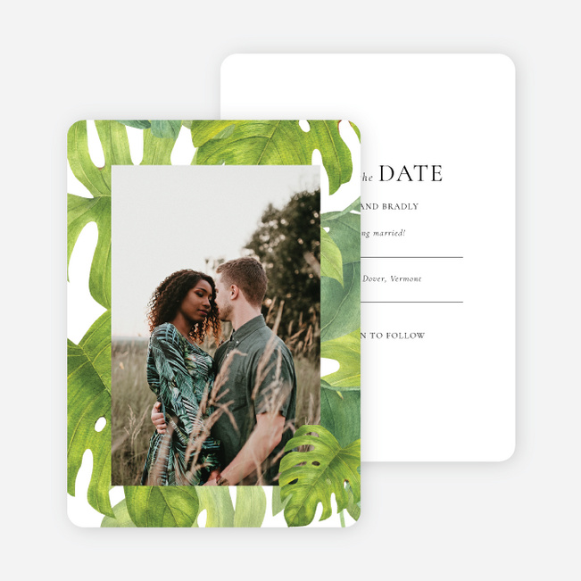 Tropical Resort Save the Date Cards - Green