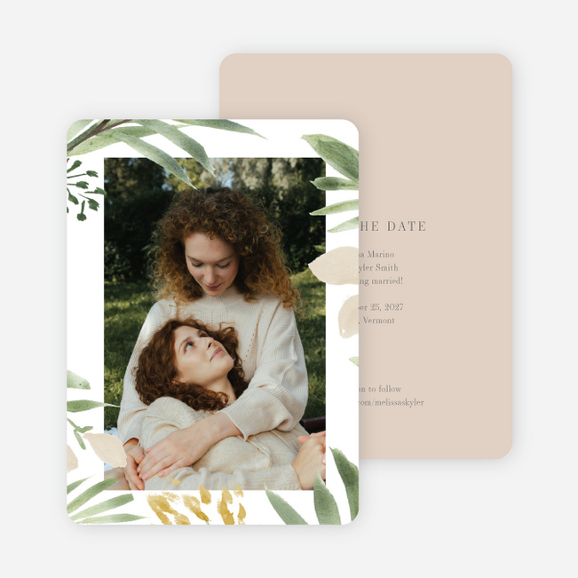 Maui Garden Walk Save the Date Cards - Green