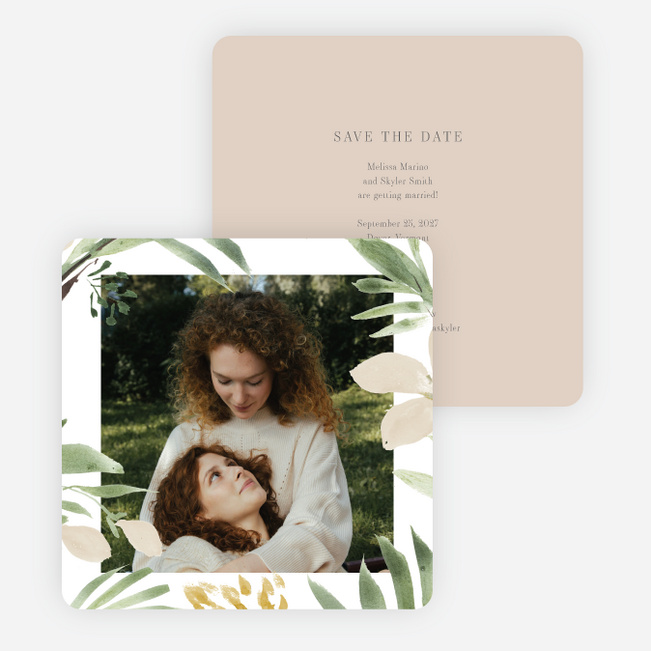 Maui Garden Walk Save the Date Cards - Green
