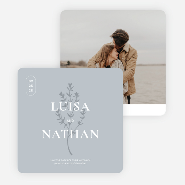 Blushing Shadow Save the Date Cards - Gray