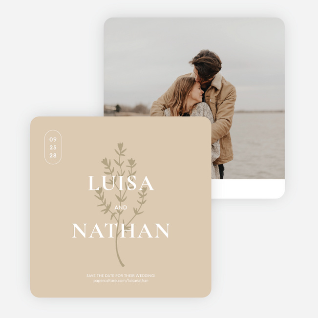 Blushing Shadow Save the Date Cards - Yellow