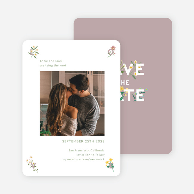 Surrounded By Love Save the Date Cards - Beige