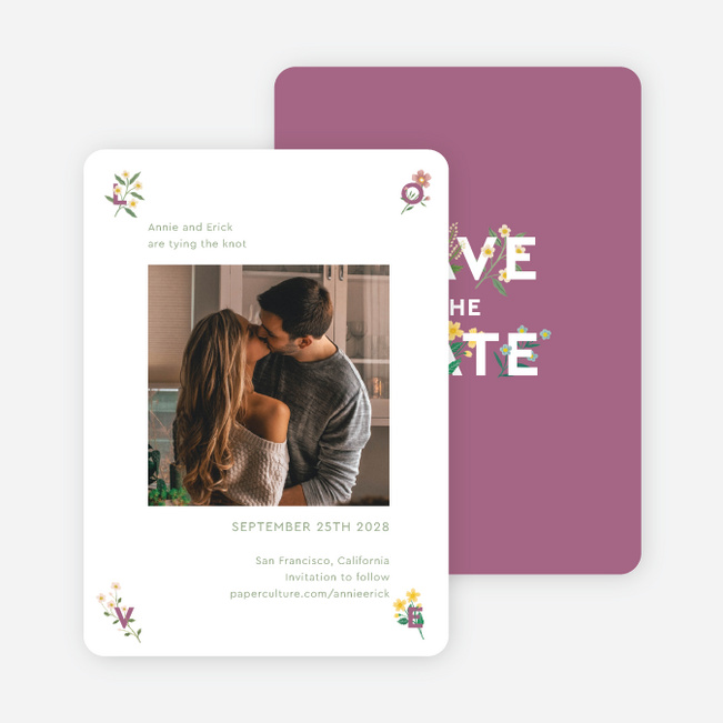 Surrounded By Love Save the Date Cards - Pink