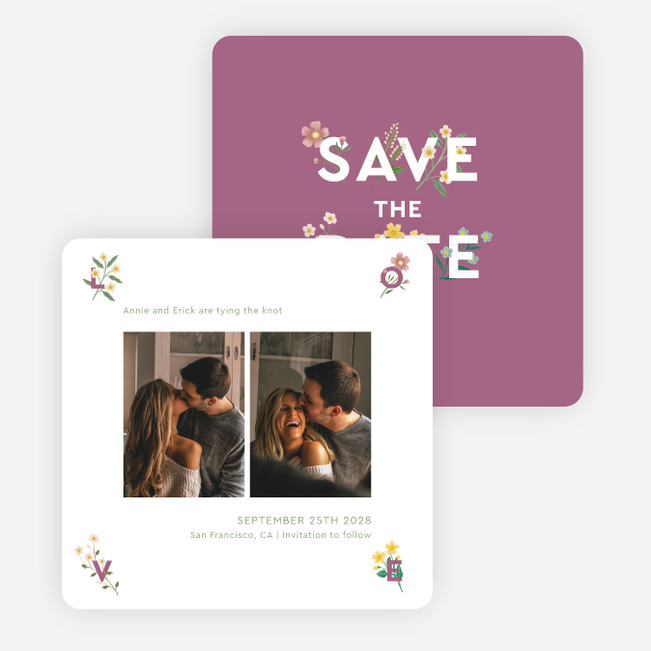 Surrounded By Love Save the Date Cards - Pink