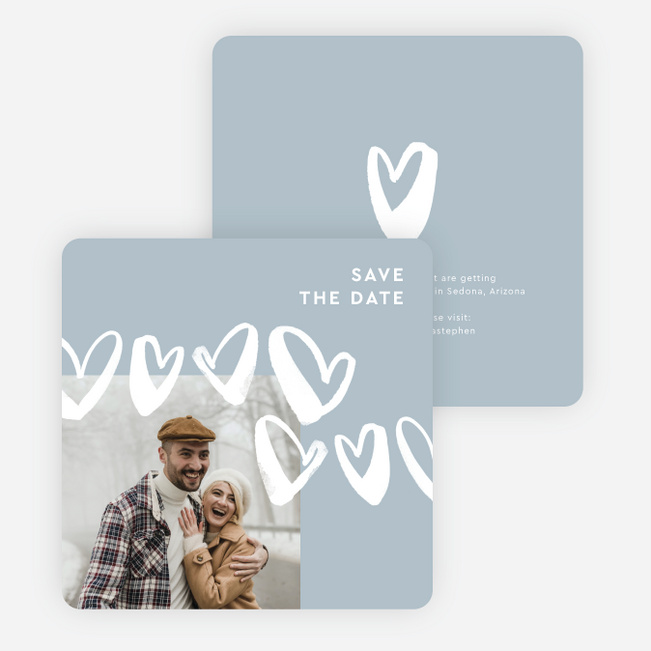 Love Connection Save the Date Cards - Blue