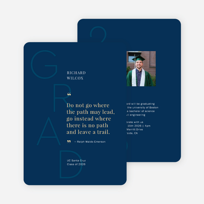 Big Deal Graduation Announcements & Graduation Invitations - Blue