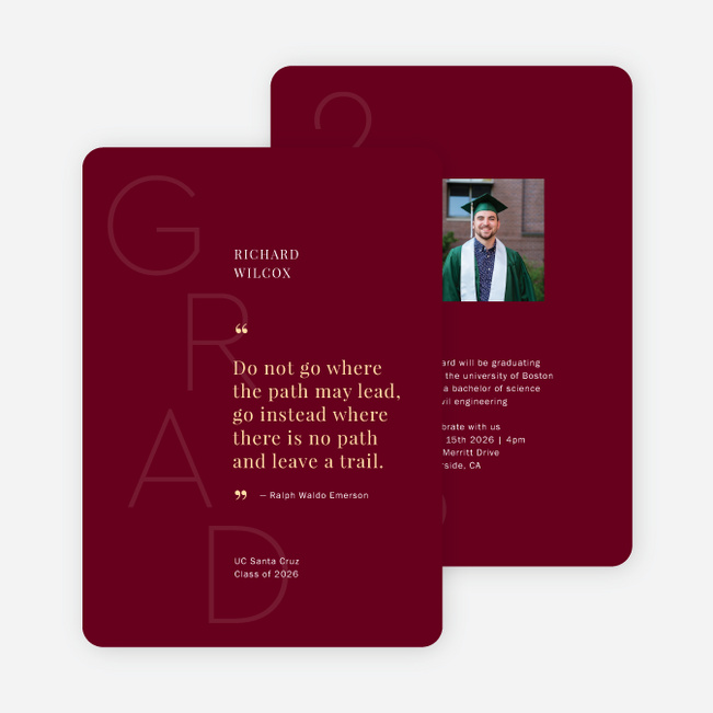 Big Deal Graduation Announcements & Graduation Invitations - Red