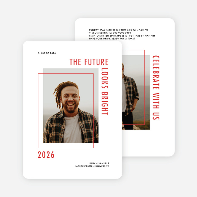 Crossroads Graduation Announcements & Graduation Invitations - Red