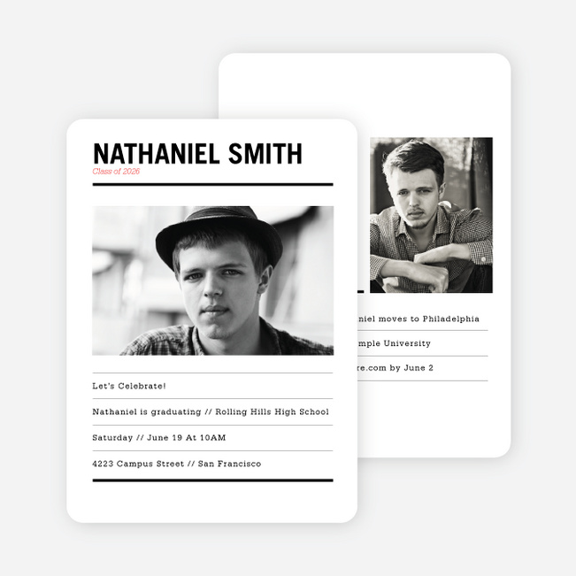 Final Exam Graduation Announcements - Tomato Red