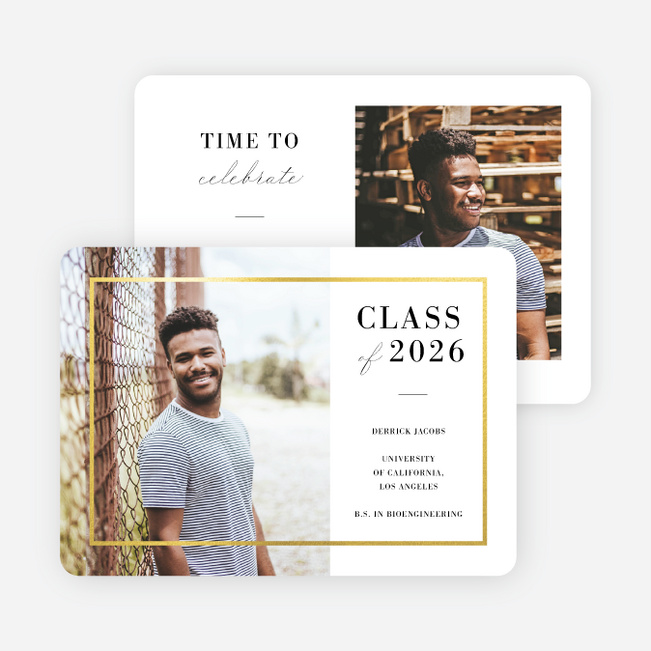 Foil Honoree Graduation Announcements & Graduation Invitations - Yellow