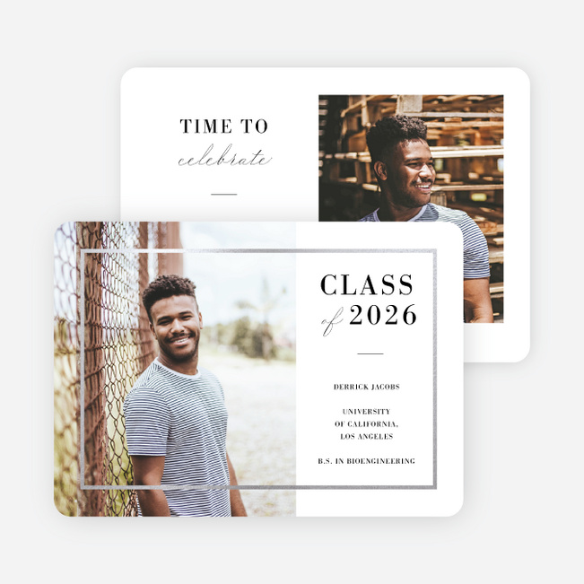 Foil Honoree Graduation Announcements & Graduation Invitations - Gray