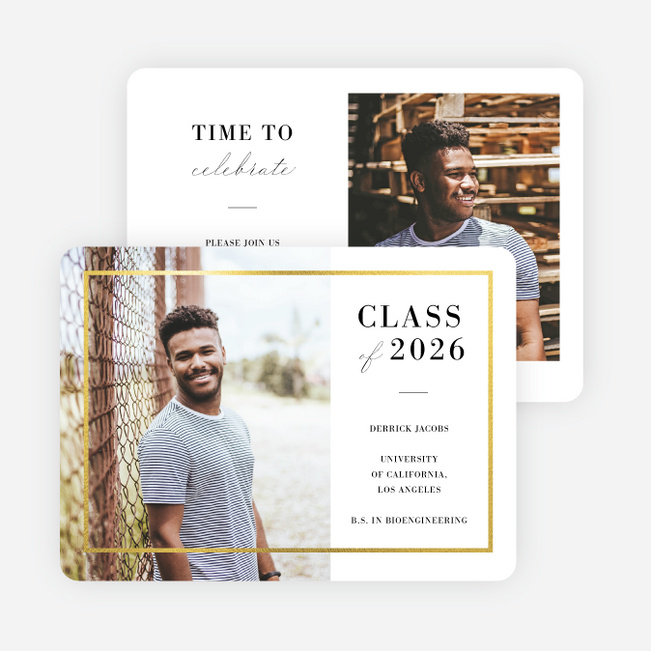 Foil Honoree Graduation Announcements & Graduation Invitations - Yellow