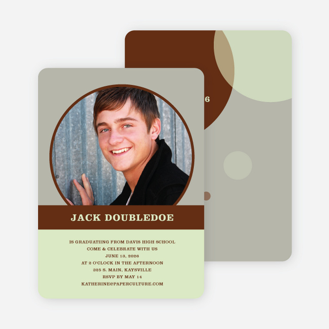 Fun Graduation Announcements - Mint Green
