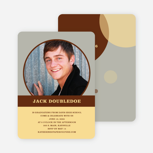 Fun Photo Graduation Announcements - Latte