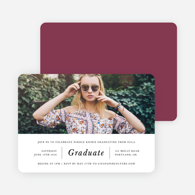 Grid Layout Graduation Invitations - Red