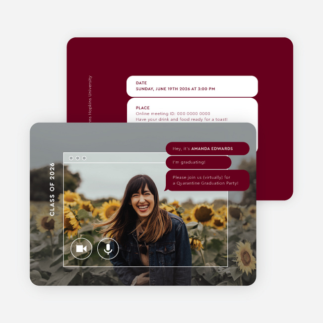 Instant Message Graduation Announcements & Graduation Invitations - Red