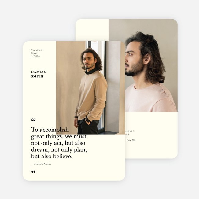 Memorable Insight Graduation Announcements & Graduation Invitations - Beige