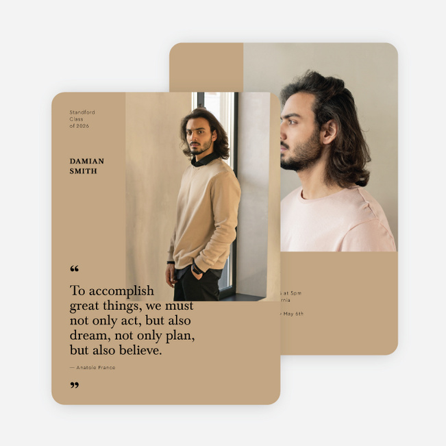 Memorable Insight Graduation Announcements & Graduation Invitations - Yellow