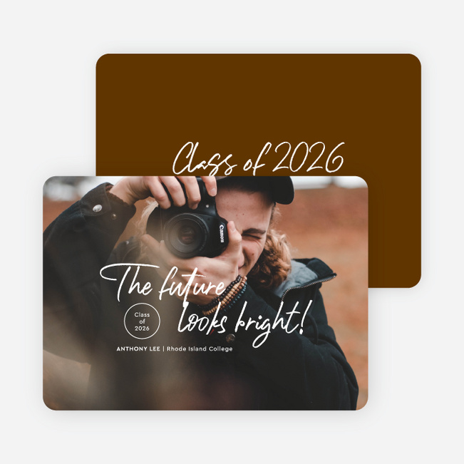 Minimally Scripted Graduation Announcements & Graduation Invitations - Yellow