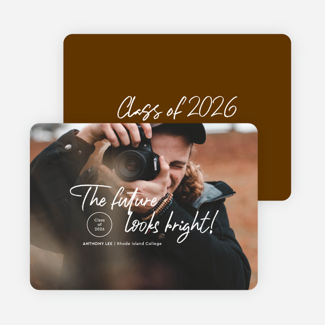 Minimally Scripted Graduation Announcements & Graduation Invitations - Yellow