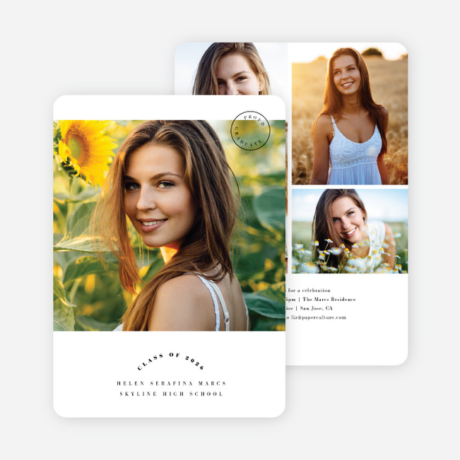 Seal of Approval Graduation Invitations - Black