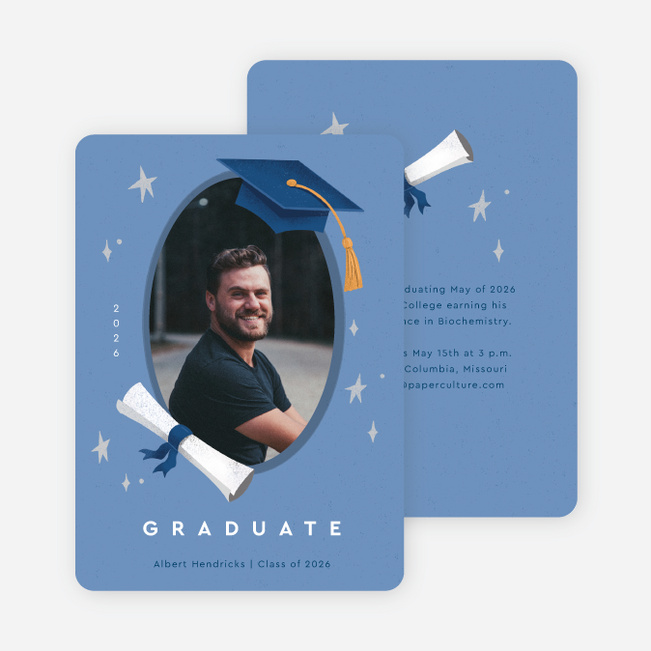 Diploma Pride Graduation Invitations Graduation Announcements & Graduation Invitations - Blue
