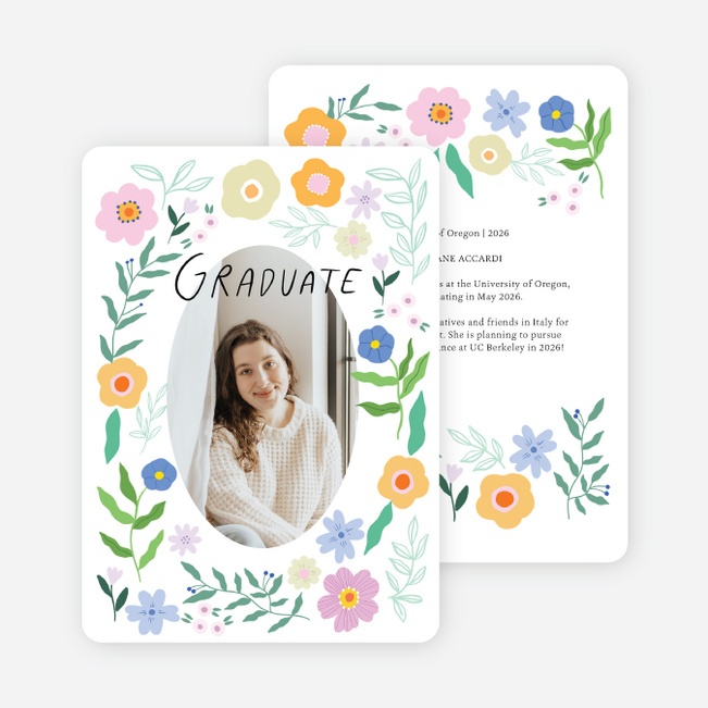 Floral Season Graduation Announcements & Graduation Invitations - Multi