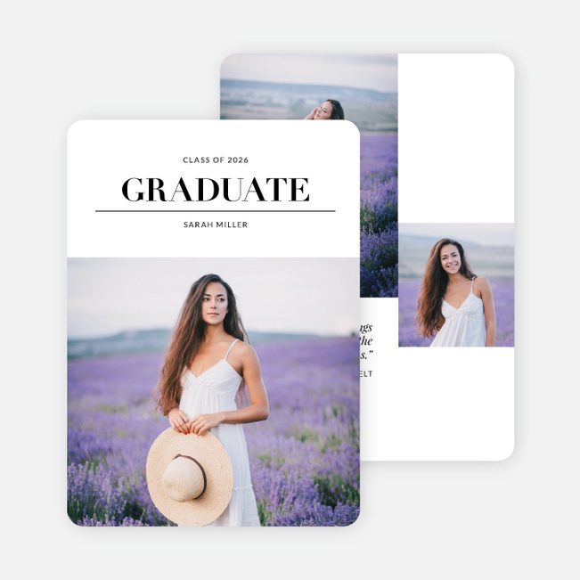 Graduation Announcements that Dream Big - Black
