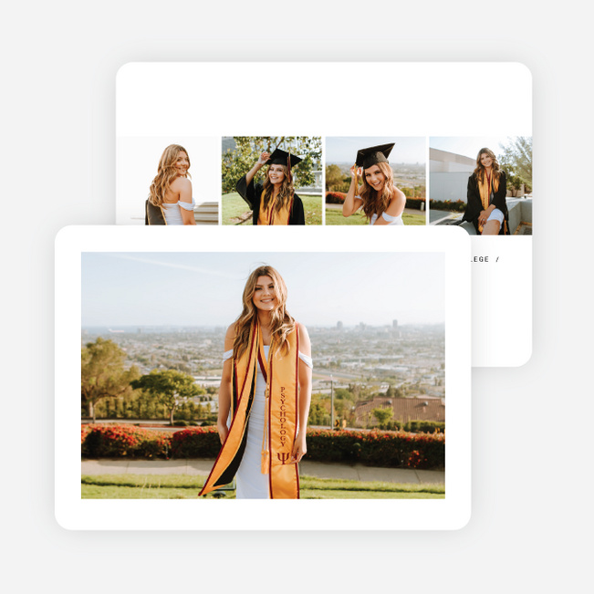 In the Spotlight Graduation Announcements & Invitations - White