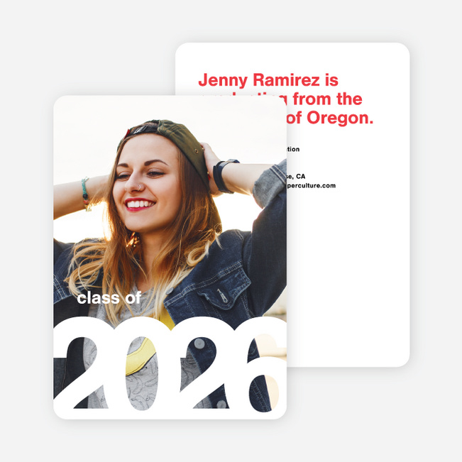 Class Of Graduation Invitations - Red