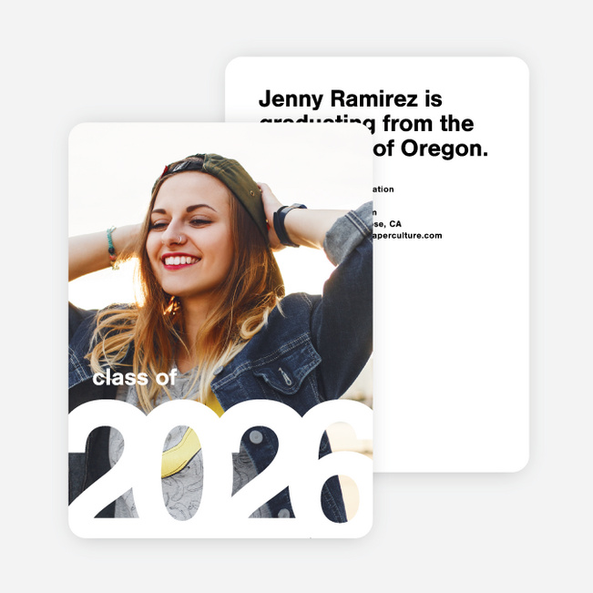 Class Of Graduation Invitations - Black